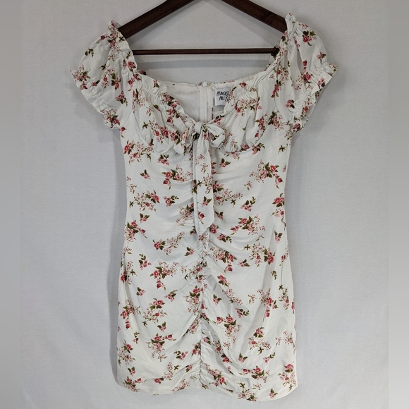 Princes Polly Ruffles Off the Shoulder Floral Mini Dress Size 2 - Picture 2 of 11